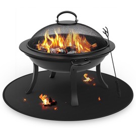 Feuerfeste Unterlage, Feuerstellenmatte, Runde unter Grill Decke für Outdoor-Grill, feuerfeste Matte, ölbeständig wasserdicht unter Boden BBQ Zubehör Schutz für Herd Zubehör (120cm)