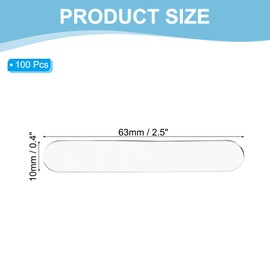 PATIKIL Clear Cabinet Door Bumper Strip 2.5 Inch, 10 Pcs Self Adhesive Rubber Bumper Stripes Glass Table Top Bumpers Silicone Door Slam Preventer for Cabinet Drawer Toilet Lid Furniture