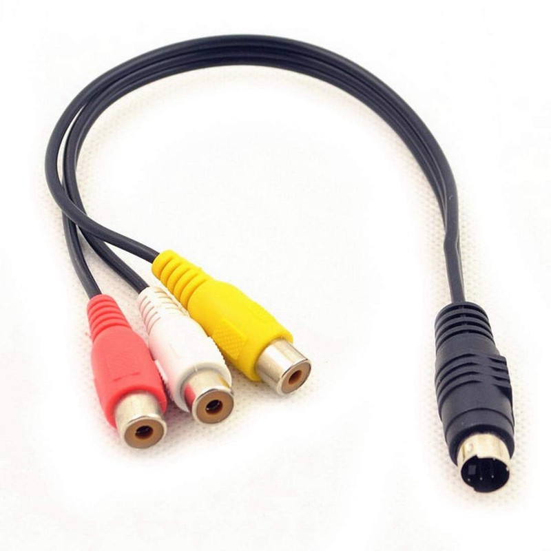 30cm AV Cable 4 Pin S-Video to 3 RCA Female
