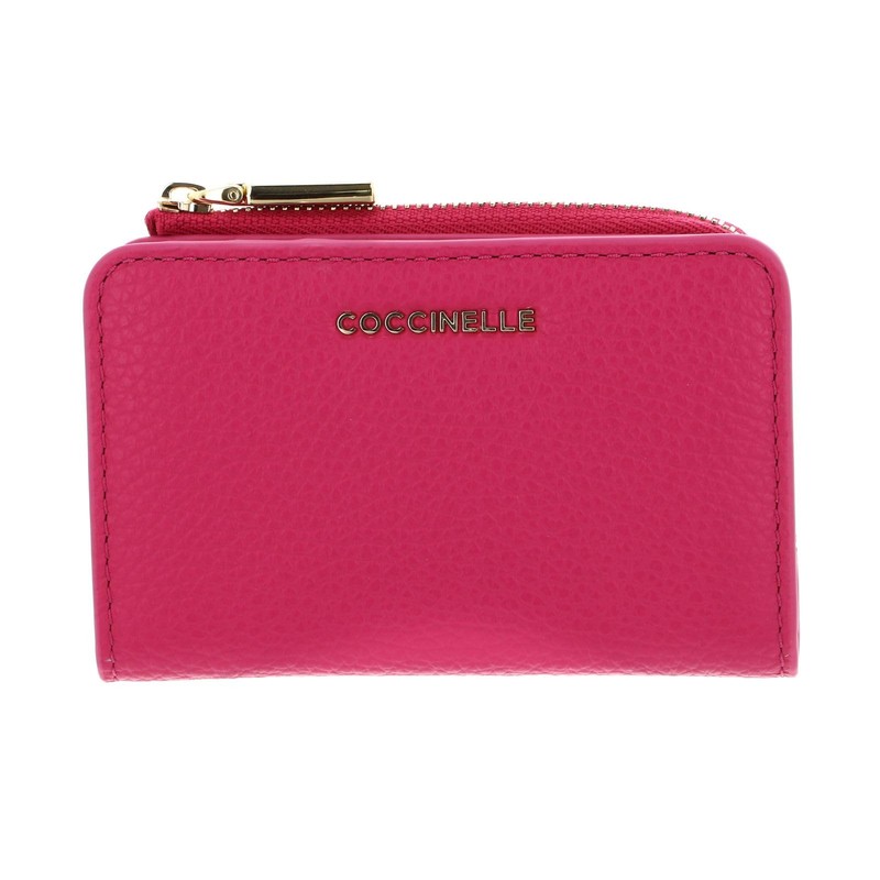 Coccinelle Metallic Soft Credit Card Holder New Fucsia, New Fucsia