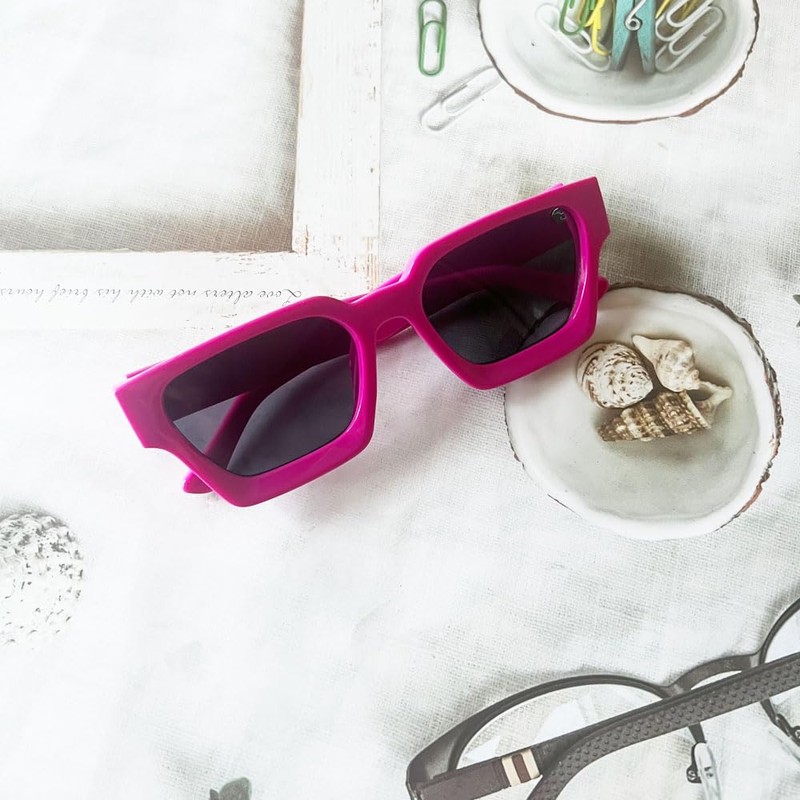 OZPYKAE Men Women Cool Square Sunglasses Thick Frame Sunglasses Rectangle