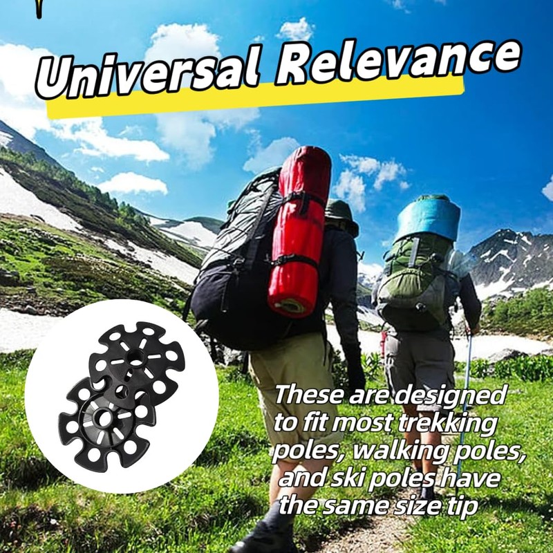 5 pcs Removable Mud Ski Basket Trekking Pole Snowflake Basket,Removable