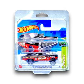 Hot Wheels '65 Mercury Comet Cyclone (Black & Red) 4/5 HW Gassers - 2023-199/250 (Short Card) - COMES IN A KLAS CAR KEEPER PROTECTIVE COLLECTORS CASE - HKH62