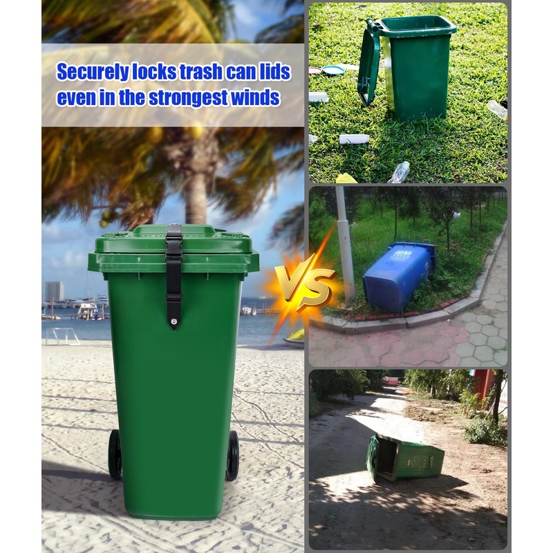 Trash Can Locks for Anti Animals, Universal Garbage Can Lock,