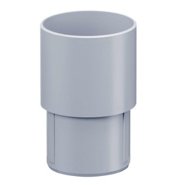 INEFA Downpipe Connector, PVC DN75 / 75 mm, Grey, Drain Pipe Connector, Gutter Accessories, Easy Plug-In Installation, Made in Germany