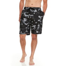 Kanu Surf Men's Mirage Swim Trunks (Regular & Extended Sizes), Camo Flag Black, 5X