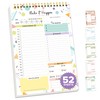 Decorably Daily Planner Pad Detailed - 52 Easy Sheets Daily