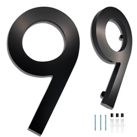 6 Inch Floating House Numbers – Acrylic Address Plaques with Mounting Kit (Numbers 0-9, Letters A-D)