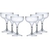 Virtually Glass Quality Reusable Polycarbonate Plastic Coupe Cocktail Glasses Unbreakable