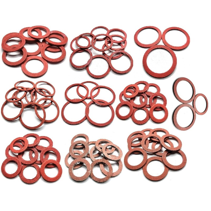 UKDD® 141pc Sealing Washer Set Rubber & Fibre Washer Assorted