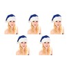 Ciffre Set of 5 Christmas Hats Santa Hat Blue Plush