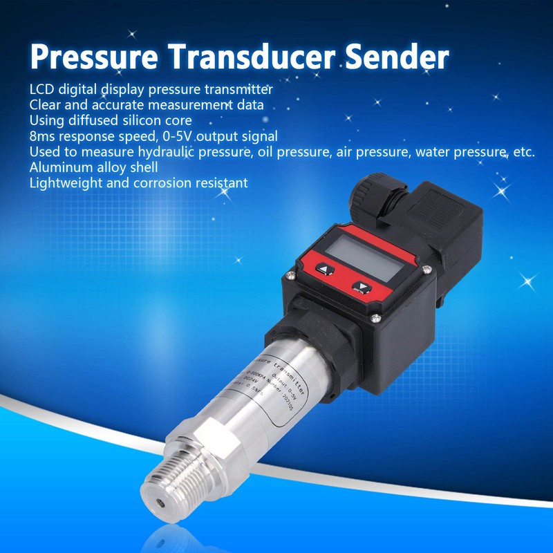 DC24V Digital Pressure Transmitter Diffused Silicon Sensor with LCD Display