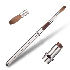 KADS Kolinsky Nail Art Brush Kolinsky Red Wood Nail Brush for Acrylic Powder Acrylic Liquid Kolinsky Sable Acrylic Brush with Removable Handle Size 2/4/6/8/10/12/14/16/18