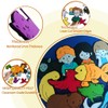 Qimihinoy Felt Story Board Set,Large Animals Felt Stroy Retelling Pieces