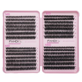 Wimpern-Cluster, DIY-Wimpernverlängerungen, 8–16 mm, D-Curl, 50D + 60D + 80D + 100D, flauschige, individuelle natürliche Wispy-Wimpern, wiederverwendbare Wimpernverlängerung, DIY, Volumen, russische