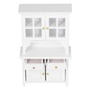 1:12 Dollhouse Cabinet Wooden Simulated Miniature Kitchen Furniture Decoration AccessoriesWhite