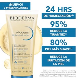 BIODERMA, Atoderm, Aceite de Ducha, Limpieza Suave y Humectante, Skincare Piel Muy Seca con Tendencia Atópica, 100ML