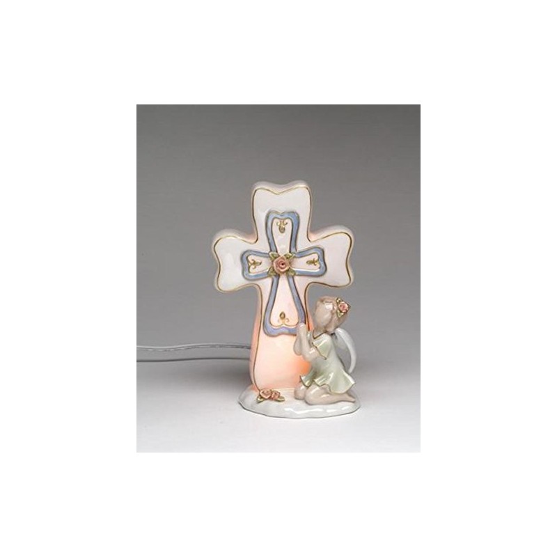 ATD 41205 7.25 Inch Cross with Child Praying Night Light