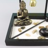 Sitting Buddha Ornament Statue Resin Zen Sand Garden Meditating Sculpture