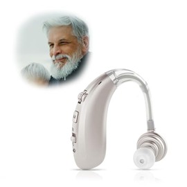 Britzgo audio device suitable for the elderly, equipped with an intelligent noise-canceling chip, delivers clear sound quality and is designed for extended wear (1, Silver)