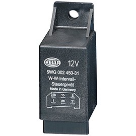 HELLA 5WG 002 450-311 Relay, wipe-/wash interval - 12V - 6-pin connector - with holder
