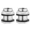 Stainless Steel 304 Tank Bulkhead Fitting With 2 Rubber Ring,Double