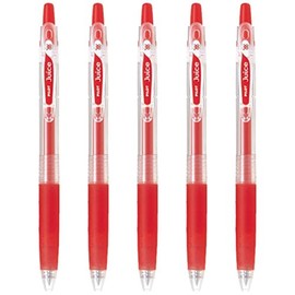 Pilot Juice 038 Retractable Gel Ink Pen (LJU-10UF), Ultra Fine Point, 0.38mm, Red Ink, Set of 5
