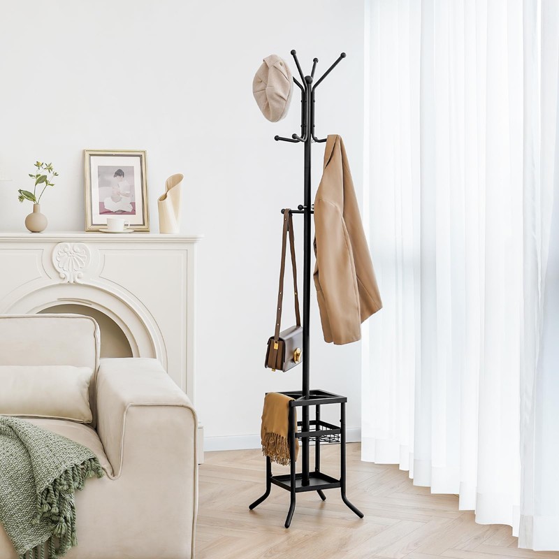 Yoobure Coat Rack Freestanding - Coat Tree with Umbrella Holder,