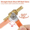 Ball Valve with Hose Nozzles, Barb Shut-off Ball Valve, 2
