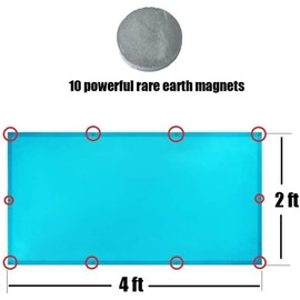 2Pack Lights Decorative Fluorescent Light Covers-2x4ft,10 Strong Magnets,Improves Focus, Reduces Headaches & Provides Fluorescent Relief Light Covers for School Classroom Home Office