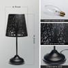 Table Lamp with Dimmer, 3 Levels Dimmable Touch Switch, Black