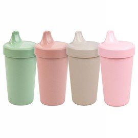 Re-Play Sippy Cups for Toddlers - 10 Oz. Reusable Spill Proof Cups for Kids, Dishwasher/Microwave Safe - Made in USA - Set of 4-3.13" x 6.25" - Desert Roses