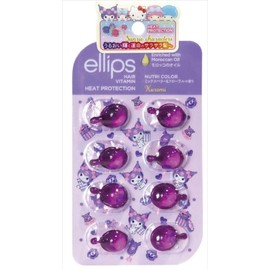 ellips Moroccan Nutri Color Sheet Type 8 Tablets, Purple/Mixed Berry & Floral Scent, Sanrio Collaboration Design: Kuromi