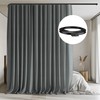Room Divider Curtains with Flexible Ceiling Tracks Set,Blackout Curtain Ceiling