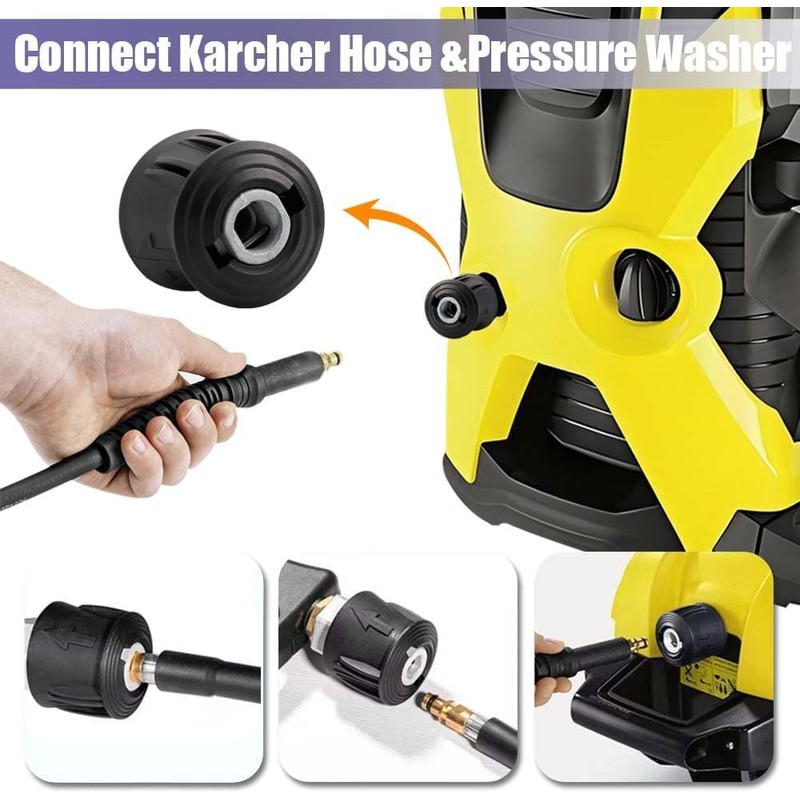 Holdonelight Karcher Pressure Washer Quick Connect Adapter - Brass M22
