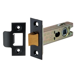 Heavy Duty 3 Inch Fire Rated CE Approved Steel Tubular Latch Wooden Door Security Mortice Lock 75mm for Residential and Commercial use (Gunmetal Grey)