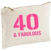 Lolmugs 40 and Fabulous 40th Birthday Cotton Make-Up Gift Bag