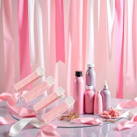 4 Pcs Pink Hair Rollers with Clip for Volumizing Bangs Curls - DIY Hair Styling Accessories Tool and Portable Self Grip Volume Clips，Volumizing Hair Clips,Styling Tools and Appliances