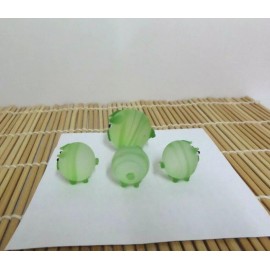Cutie Mother Pig With 3 Baby Piggy Sanded Glass Display Figure Set Green