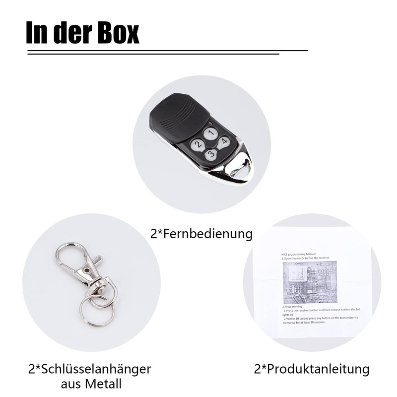 Handheld Transmitter Compatible with Nice Smilo SM2 SM4 Handheld Transmitter