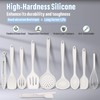 Silicone Kitchen Utensils Set, E-far 23 Pcs White Cooking Utensils