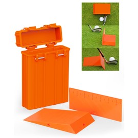Impact Position Golf Swing Trainer, Golf Impact Training Wedge with Removable Guide Wall & Storage Case, Golf Swing Path Trainer for Ball-First Contact, Low Point Control, Center Contact & Club Path