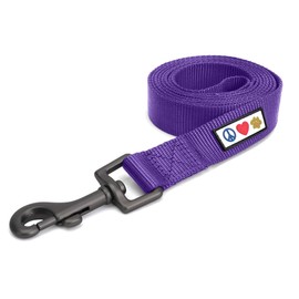 Pawtitas 6 FT Dog Soft Adjustable Solid Color Leash Nylon Extra Small Puppy Leash - 1.8 M Lead Purple | Matching Collar and Harness Sold Separately | Laisse Pour Chien réglable de Couleur en Nylon