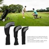 3Pcs Golf Club Head Covers 1 3/5 UT Breathable Mesh
