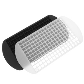 BESTYASH Bandejas Para Cubitos De Hielo De Silicona 2 Piezas Apilables 160 Compartimentos Cubitos Cuadrados Para Congelador Bebidas Frías Y Almacenami