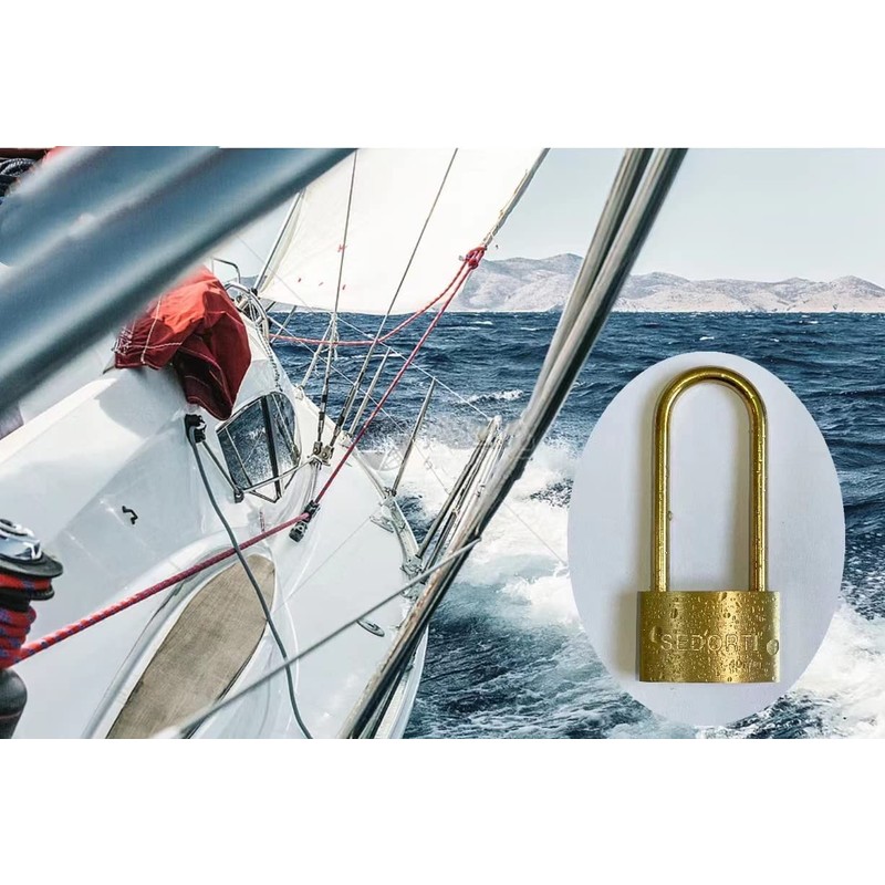 SEDORTI Weather Proof Lock, Keyed Alike Solid Brass Padlocks with