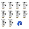 PURAGEIR 10 Pack Pushfit Angle Stop Faucet Valve, 1/2" Push-Fit