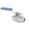 Stainless Steel SUS304 Pipe T Port Ball Valve Three Way