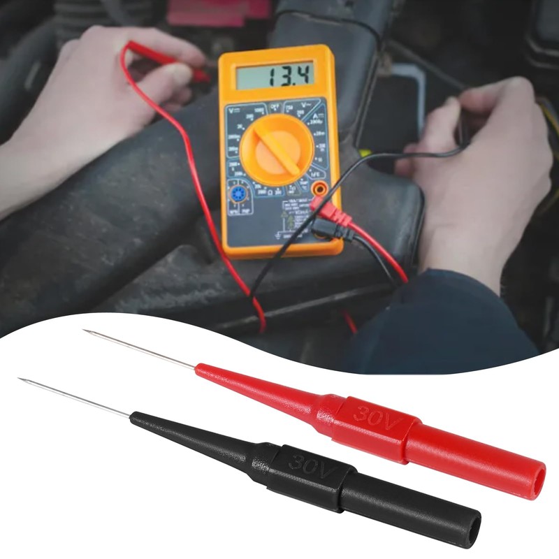 QCCAN 10pcs Needle Test Probes, 0.7mm Insulation Probe Pin, Non-Destructive