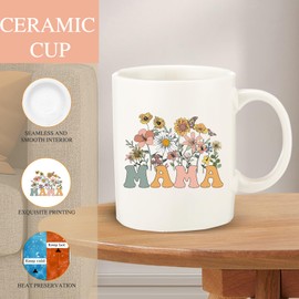 Birthday For Mom From Mothers Day Gifts For Mama, 11 OZ Coffee Cup Funny Positive Potato, 3 inch Knitted Wool Doll with Positive Card for Cheer Up Gifts and Party Decorations, Cute Wool Crochet Doll